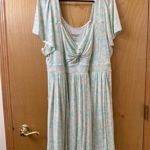 Torrid Blue and White Super Soft Knit Dress